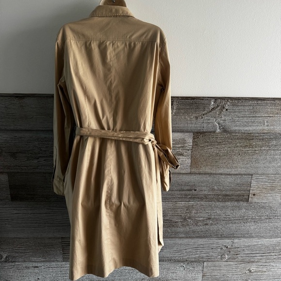 Lauren Ralph Lauren - Stretch-Cotton Blend Wrap Shirtdress Size 14 - Picture 5 of 8